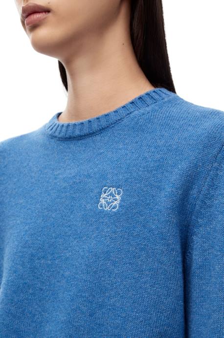 Loewe mujer jersey de lana LP64981 mezclilla azul