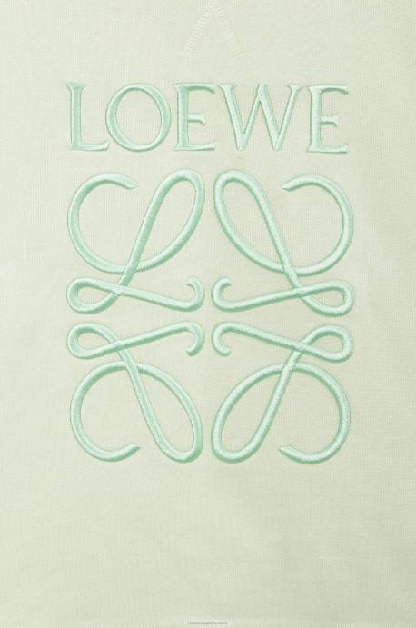 Loewe mujer Sudadera regular fit de algodón con anagrama LP64813 verde claro