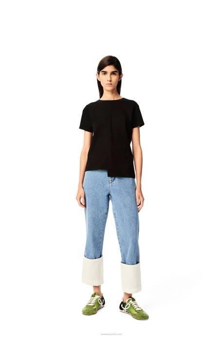 Loewe mujer jeans de pescador en mezclilla LP641197 índigo