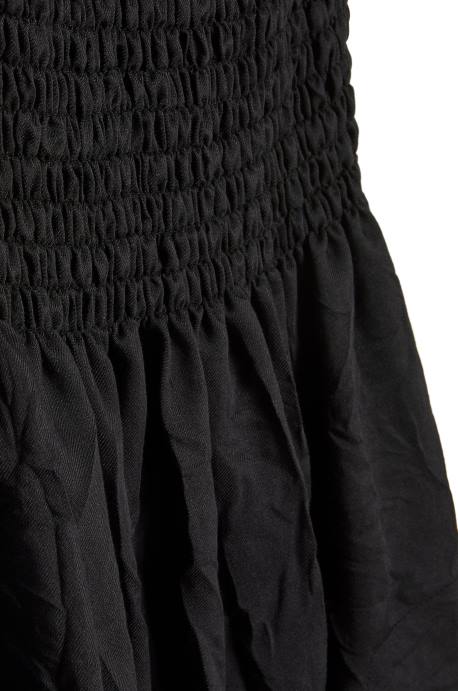 Loewe mujer vestido fruncido de algodón LP641057 negro