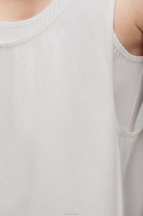 Loewe mujer vestido trapecio de algodón LP641034 blanco