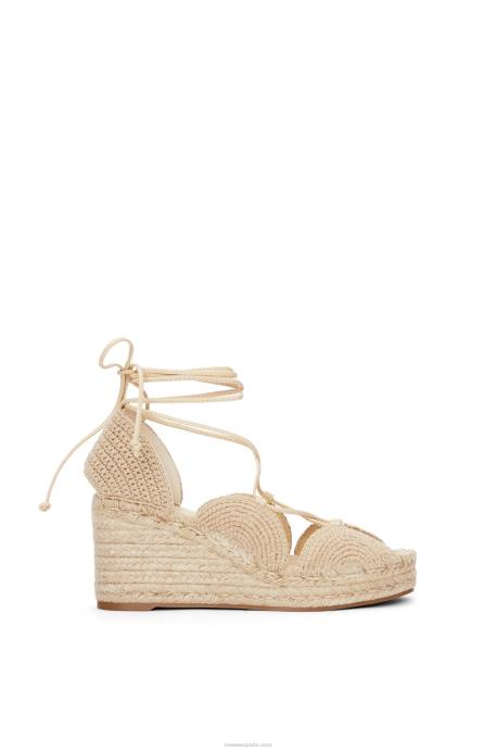 Loewe mujer alpargata cuña solar de yute LP64700 leche de avena