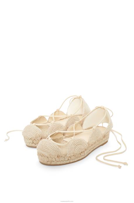 Loewe mujer alpargata solar en yute LP64696 natural