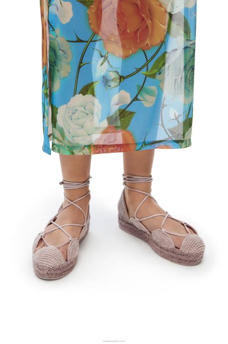Loewe mujer alpargata solar en yute LP64697 lavanda