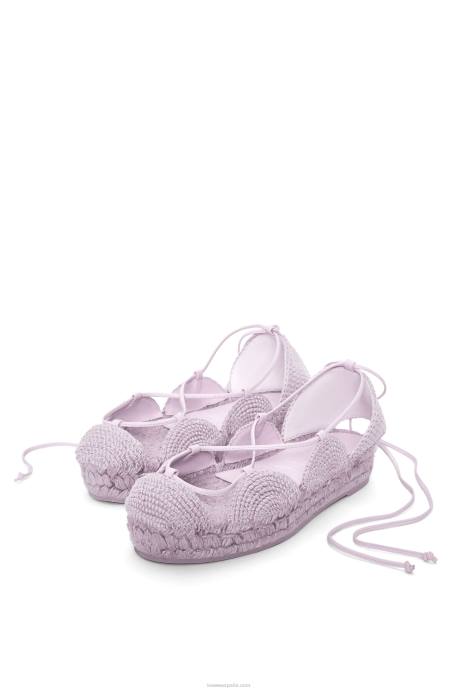 Loewe mujer alpargata solar en yute LP64697 lavanda