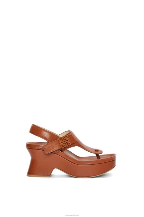 Loewe mujer easy flatform de piel de cordero LP64682 broncearse