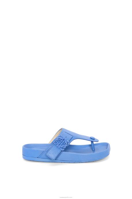 Loewe mujer sandalia easy toe post de piel de cabra LP64680 mezclilla ligera