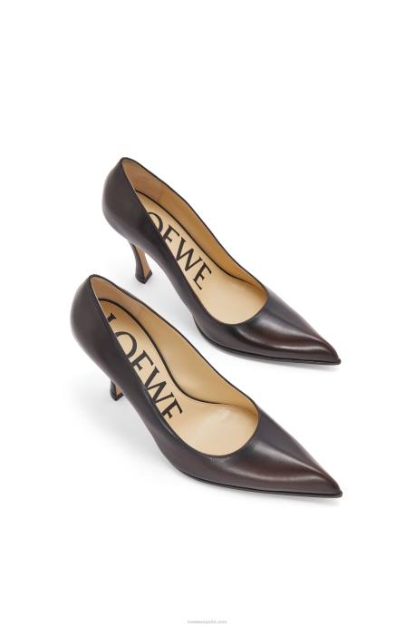 Loewe mujer Zapato de salón Comic Classic de piel de becerro LP64751 shitake/negro