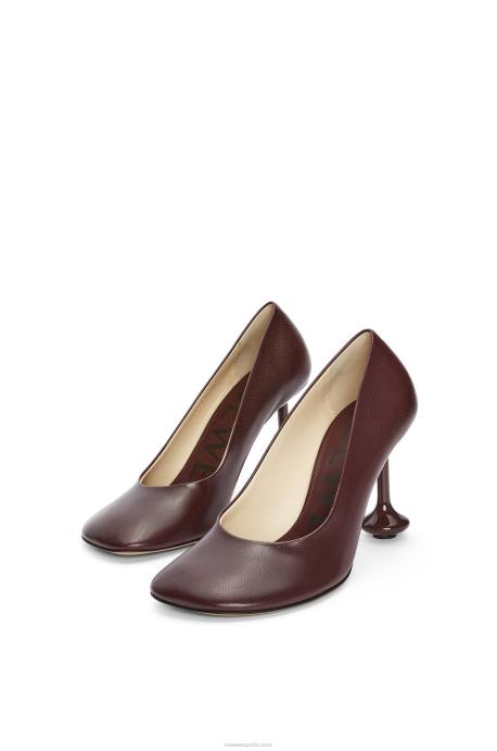 Loewe mujer bomba de juguete en piel de cabra LP64730 borgoña