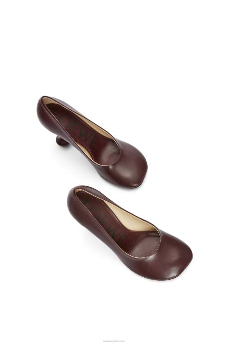 Loewe mujer bomba de juguete en piel de cabra LP64730 borgoña