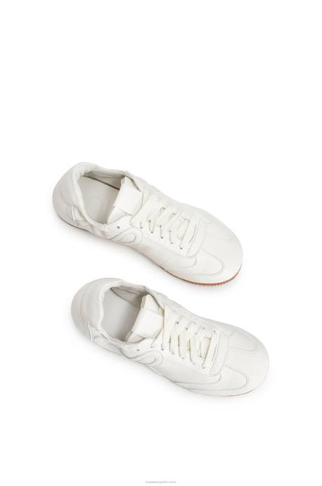 Loewe mujer corredor de ballet en piel de cordero LP64655 blanco suave