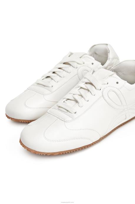 Loewe mujer corredor de ballet en piel de cordero LP64655 blanco suave