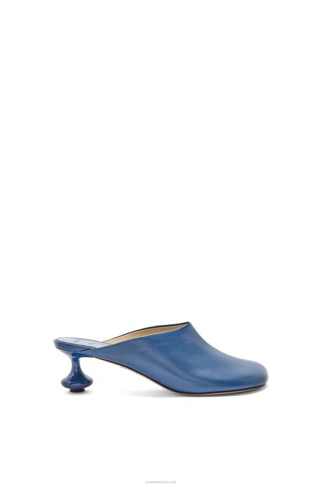 Loewe mujer mule de juguete en piel de cabra LP64724 mezclilla cruda