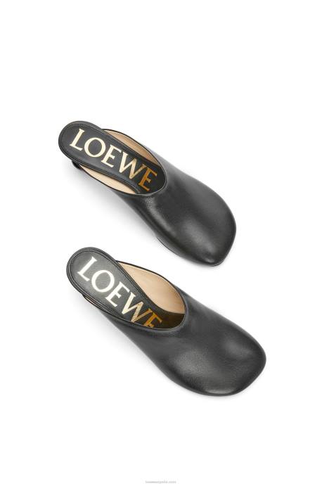 Loewe mujer mule de juguete en piel de cabra LP64739 negro