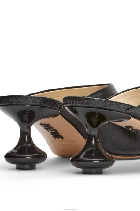 Loewe mujer mule de juguete en piel de cabra LP64739 negro