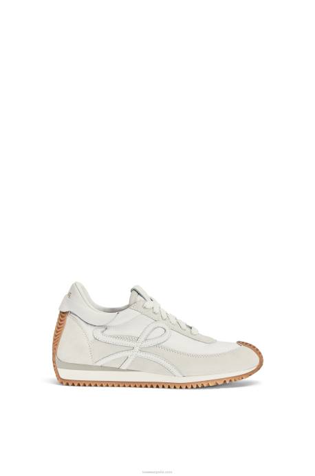 Loewe mujer runner flow de ante y nailon LP64643 blanco