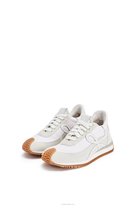 Loewe mujer runner flow de ante y nailon LP64643 blanco