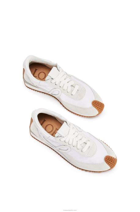 Loewe mujer runner flow de ante y nailon LP64643 blanco