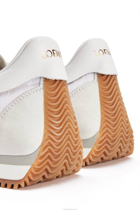 Loewe mujer runner flow de ante y nailon LP64643 blanco