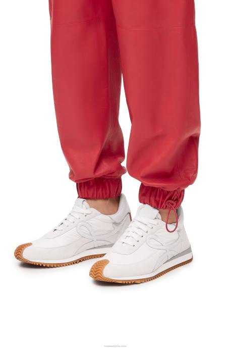 Loewe mujer runner flow de ante y nailon LP64643 blanco