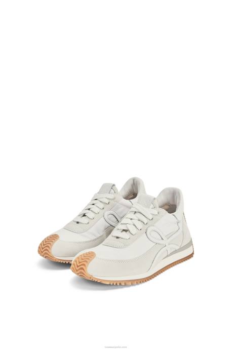 Loewe mujer runner flow de ante y nailon LP64643 blanco