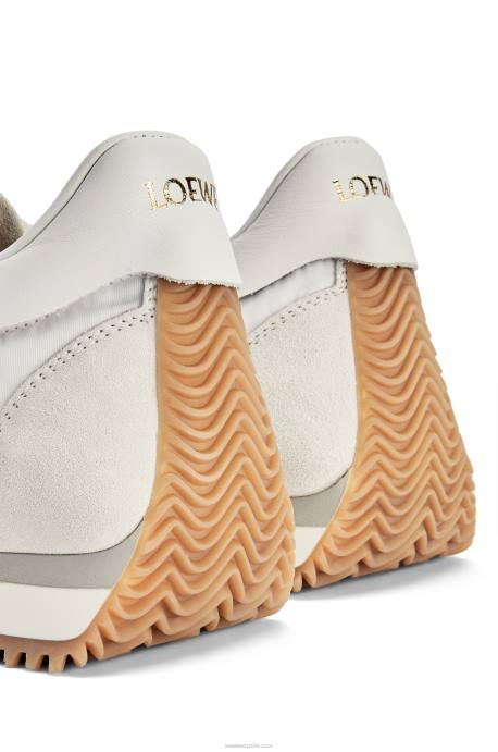 Loewe mujer runner flow de ante y nailon LP64643 blanco