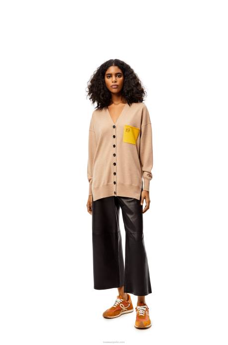 Loewe mujer runner flow de ante y nailon LP64648 naranja cobre