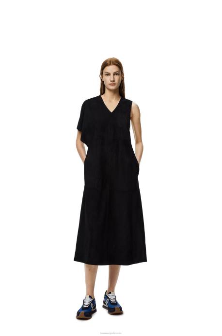Loewe mujer runner flow de nailon y ante LP64653 azul rey/azul marino