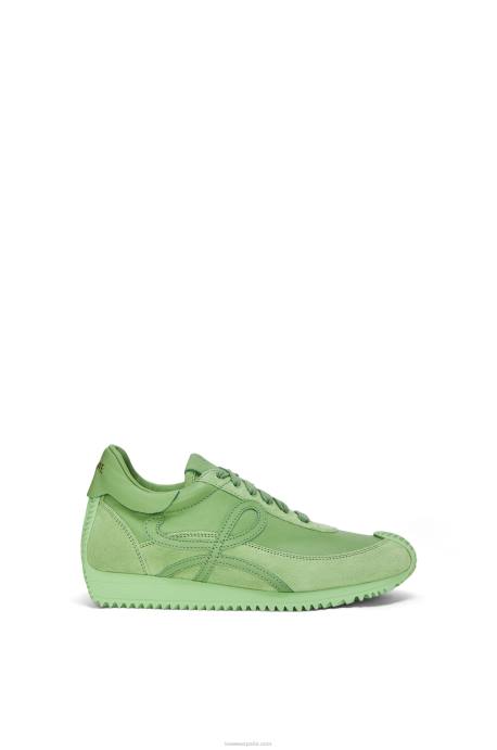 Loewe mujer runner flow de piel de becerro LP64650 menta