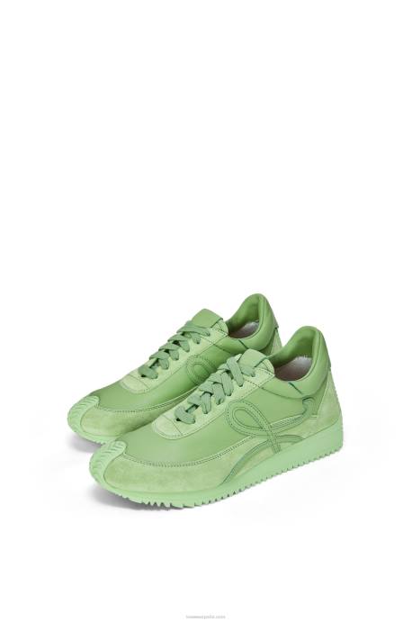 Loewe mujer runner flow de piel de becerro LP64650 menta
