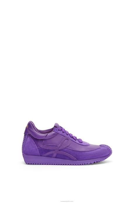Loewe mujer runner flow de piel de becerro LP64651 bouganville