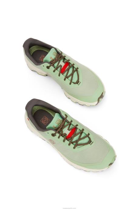 Loewe mujer zapatilla de running cloudventure de nailon LP64635 Verde pálido