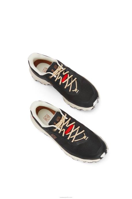Loewe mujer zapatilla de running cloudventure de nailon LP64636 negro