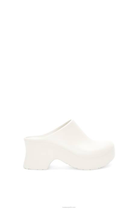Loewe mujer zueco terra foam de gomaespuma ligera LP64748 blanco