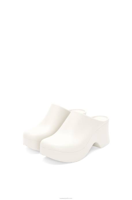 Loewe mujer zueco terra foam de gomaespuma ligera LP64748 blanco