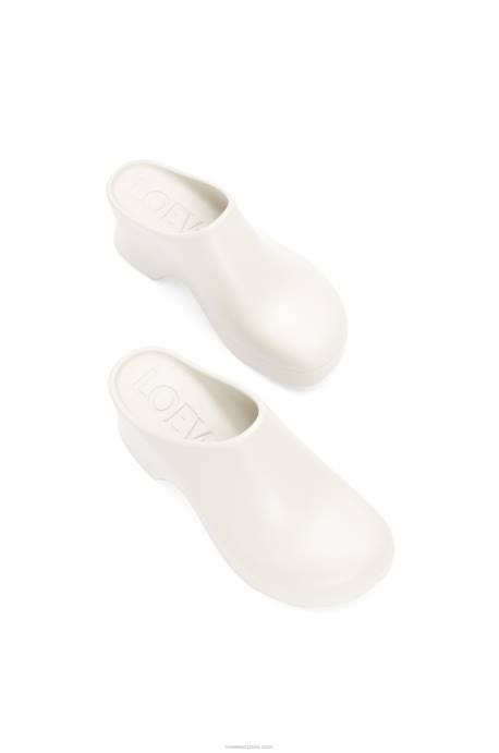Loewe mujer zueco terra foam de gomaespuma ligera LP64748 blanco