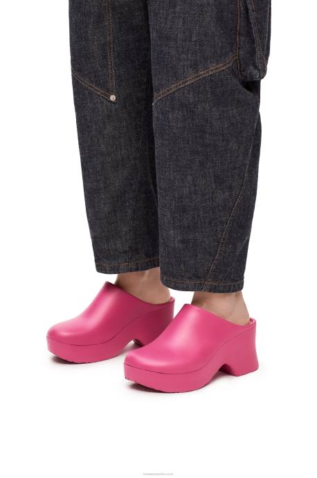 Loewe mujer zueco terra foam de gomaespuma ligera LP64752 hortensia rosa