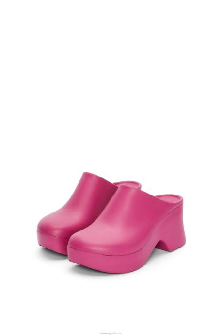 Loewe mujer zueco terra foam de gomaespuma ligera LP64752 hortensia rosa