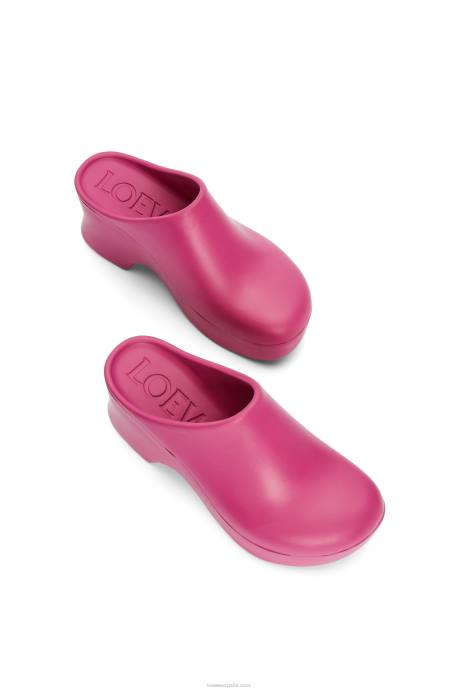 Loewe mujer zueco terra foam de gomaespuma ligera LP64752 hortensia rosa